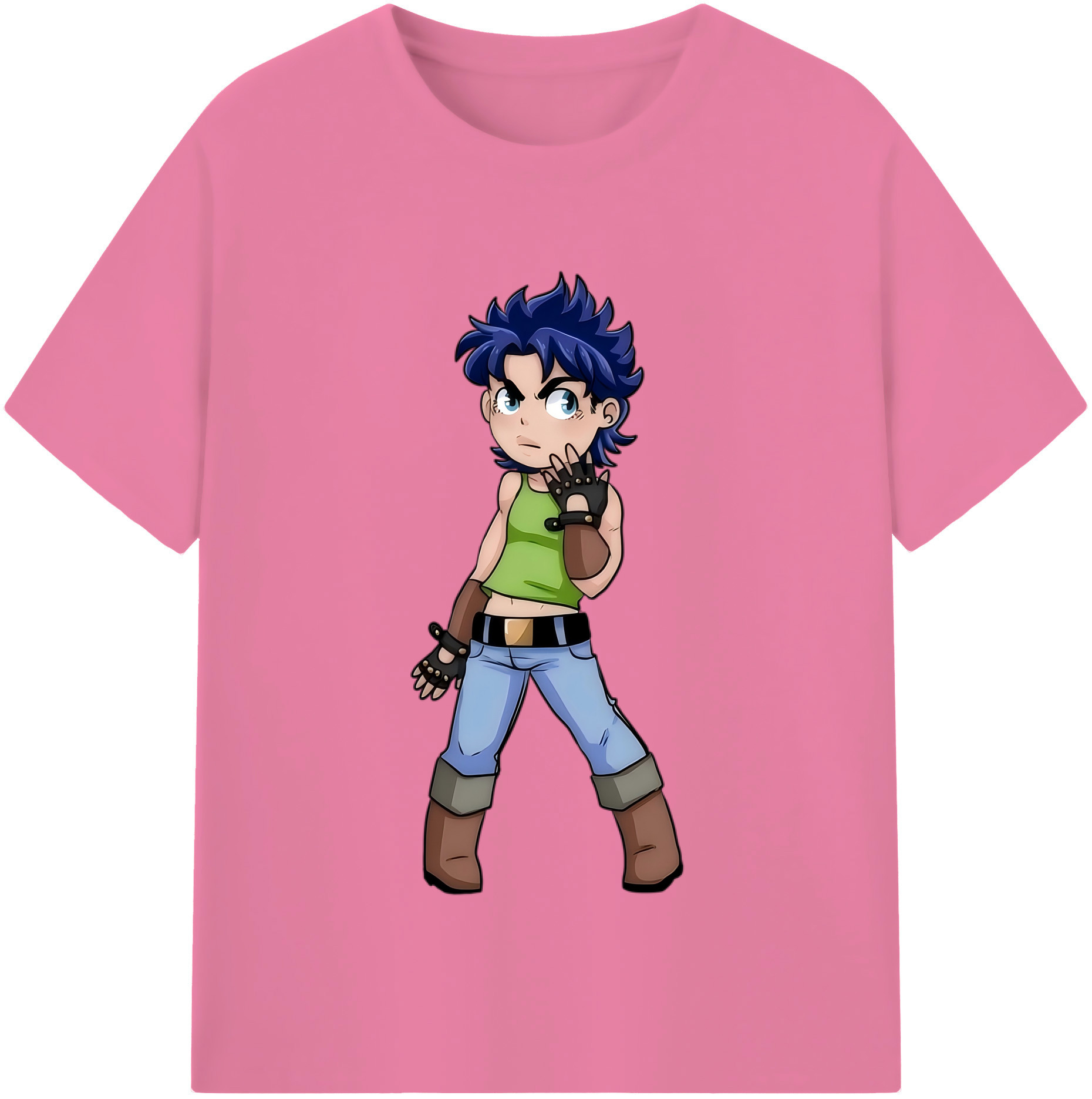 （画像用） ジョジョの奇妙な冒険 広瀨康一 JoJo's Bizarre Adventure Hirose Koichi 綿100％半袖Tシャツ（フロントプリント）